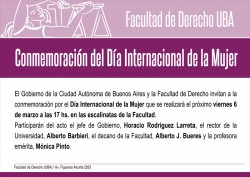 Conmemoración del Día Internacional de la Mujer