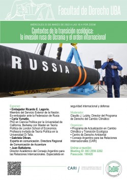 Contextos de la transición ecológica: la invasión rusa de Ucrania y el orden internacional