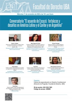 Conversatorio "El acuerdo de EscazÃº: fortalezas y desafÃ­os en AmÃ©rica Latina y el Caribe y en Argentina"