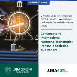 Conversatorio internacional "Derecho-tecnología". Pensar la sociedad que vendrá