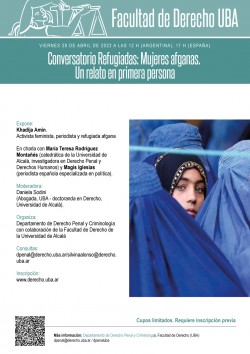 Conversatorio Refugiadas: Mujeres afganas. Un relato en primera persona