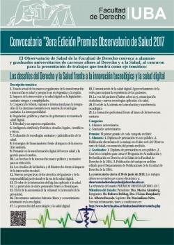Convocatoria "3era Edición Premios Observatorio de Salud 2017"