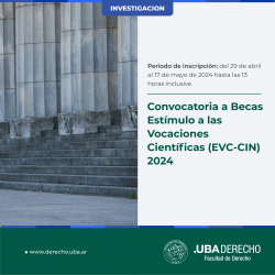 Convocatoria a Becas Estímulo a las Vocaciones Científicas (EVC-CIN) 2024