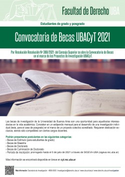 Convocatoria a Becas UBACyT 2021