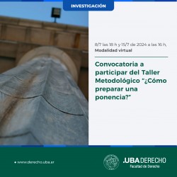 Convocatoria a participar del Taller Metodológico "¿Cómo preparar una ponencia?"