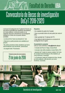 Convocatoria abierta Becas DeCyT 2019-2020