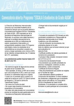 Convocatoria abierta: Programa "ESCALA  Estudiantes de Grado AUGM". Segundo cuatrimestre 2023