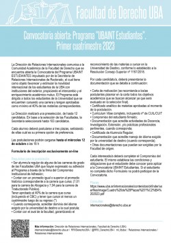 Convocatoria abierta: Programa "UBAINT Estudiantes". Primer cuatrimestre 2023