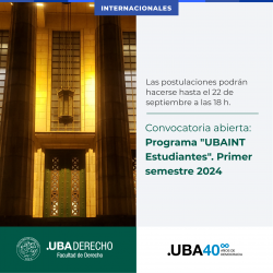 Convocatoria abierta: Programa "UBAINT Estudiantes". Primer semestre 2024