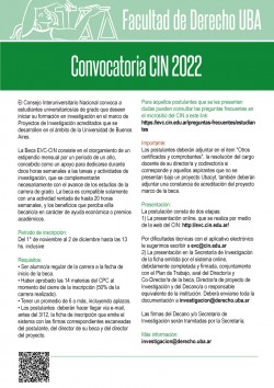 Convocatoria CIN 2022