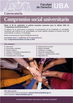 Convocatoria "Compromiso social universitario"