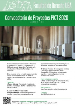 Convocatoria de Proyectos PICT 2020 - AGENCIA I+D+i