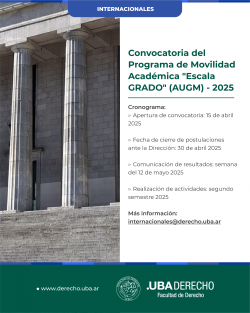 Convocatoria del Programa de Movilidad Académica "Escala GRADO" (AUGM) - 2025