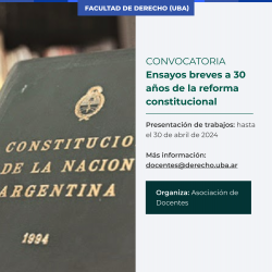 Convocatoria "Ensayos breves a 30 años de la reforma constitucional"