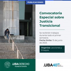 Convocatoria Especial sobre Justicia Transicional 