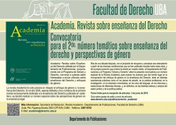 Convocatoria para el 2do. número temático sobre enseñanza del derecho y perspectivas de género