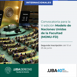Convocatoria para la quinta ediciÃ³n del Modelo de Naciones Unidas de la Facultad (MONU-FD)