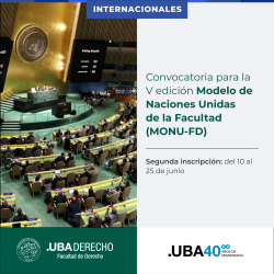 Convocatoria para la quinta edición del Modelo de Naciones Unidas de la Facultad (MONU-FD)