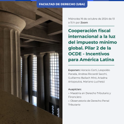 Cooperación fiscal internacional a la luz del impuesto mínimo global. Pilar 2 de la OCDE - Incentivos para América Latina 