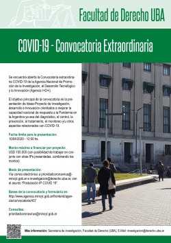 COVID-19 - Convocatoria Extraordinaria