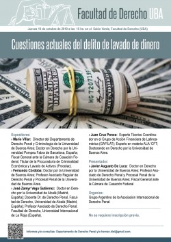 Cuestiones actuales del delito de lavado de dinero