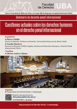 Cuestiones actuales sobre los derechos humanos en el derecho penal internacional