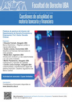 Cuestiones de actualidad en materia bancaria y financiera