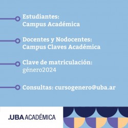 Curso de género para estudiantes, docentes y nodocentes de la UBA