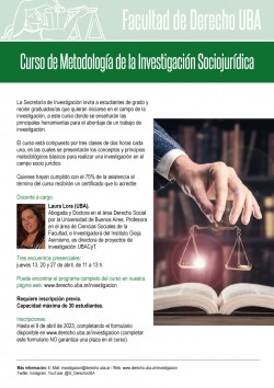 Curso de Metodología de la Investigación Sociojurídica