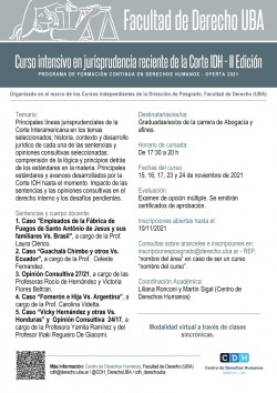 Curso Intensivo en Jurisprudencia reciente de la Corte Interamericana de Derechos Humanos - II Edición