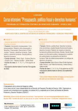 Curso intensivo "Presupuesto, política fiscal y derechos humanos" - II Edición