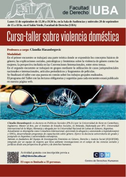 Curso-taller sobre violencia doméstica