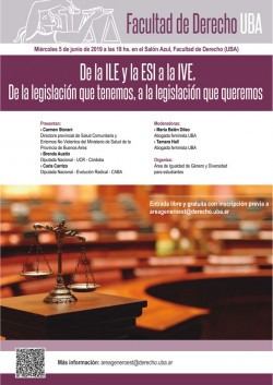 De la ILE y la ESI a la IVE. De la legislación que tenemos, a la legislación que queremos