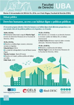 Debate público sobre derechos humanos, acceso a un hábitat digno y políticas públicas