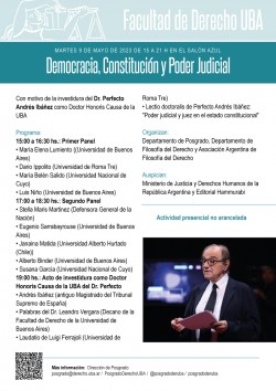 Democracia, ConstituciÃ³n y Poder Judicial