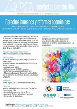 Derechos humanos y reformas económicas. Presentación de la Edición Especial del <i>International Journal of Human Rights</i> sobre derechos humanos y reformas económicas