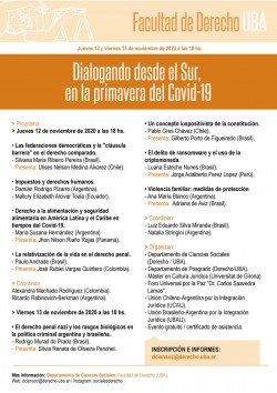 Dialogando desde el sur, en la primavera del Covid-19