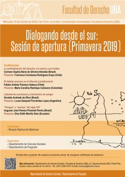 Dialogando desde el Sur. (Sesión de apertura del período de primavera 2019)