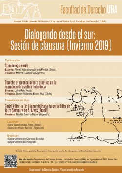 Dialogando desde el Sur. Sesión de clausura (Invierno 2019)