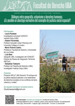 Diálogos entre geografía, urbanismo y derechos humanos. ¿Es posible un abordaje normativo del concepto de justicia social espacial?
