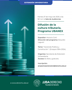 Difusión de la cultura tributaria. Programa UBANEX