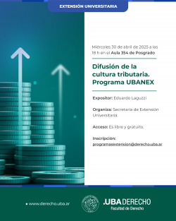 Difusión de la cultura tributaria. Programa UBANEX