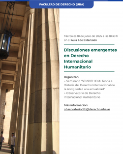 Discusiones emergentes en Derecho Internacional Humanitario