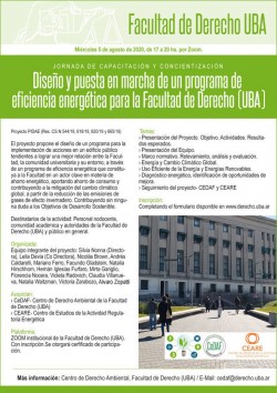 Diseño y puesta en marcha de un programa de eficiencia energética para la Facultad de Derecho (UBA)