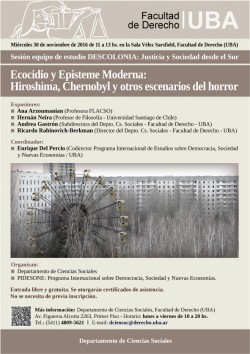 Ecocidio y Episteme Moderna: Hiroshima, Chernobyl y otros escenarios del horror