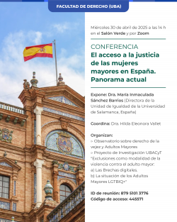 El acceso a la justicia  de las mujeres mayores en España. Panorama actual
