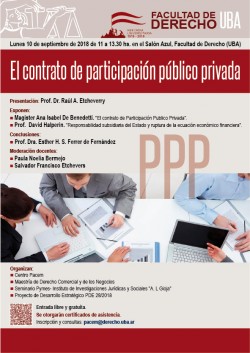 El contrato de participación público privada