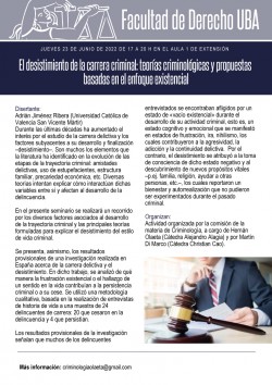 El desistimiento de la carrera criminal: teorías criminológicas y propuestas basadas en el enfoque existencial