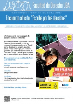 Encuentro abierto: "Escribe por los derechos"