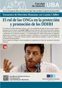 Encuentro de Derechos Humanos con Gastón Chillier: El rol de las ONGs en la protección y promoción de los DDHH